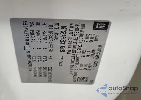 2012 GMC Savana G1500 z USA, uszkodzony, nr VIN 1GTS8AF46C1192024